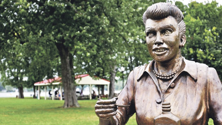 Scary Lucy statue
