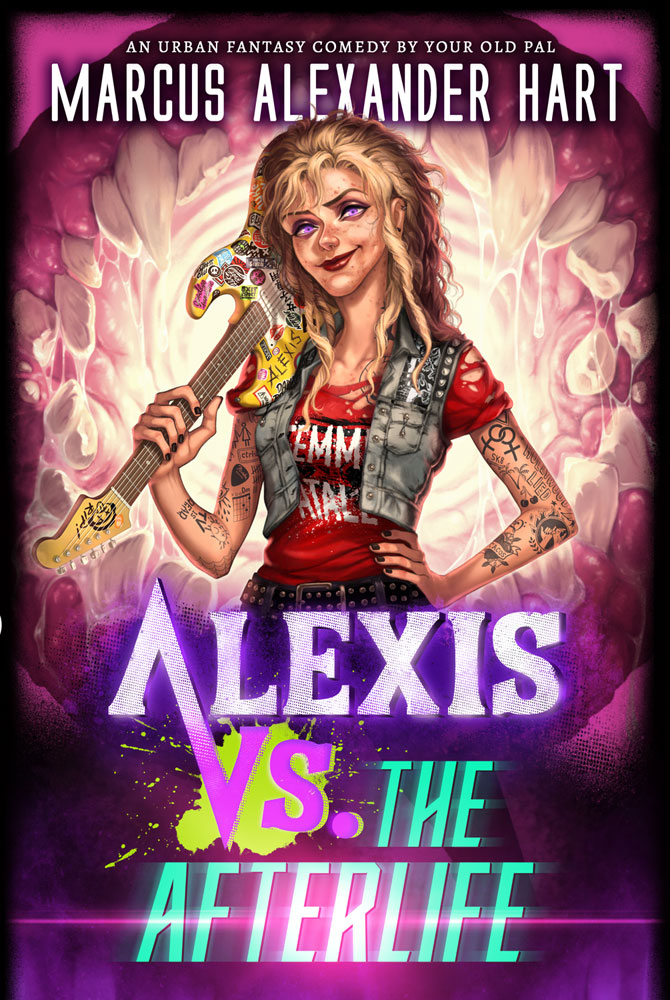 "Alexis vs. the Afterlife" cover art by Flo Minowa